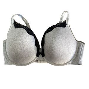 Cacique Smooth Full Coverage Underwire Bra 44DDD Gray Plus Size T-Shirt Bra Lane